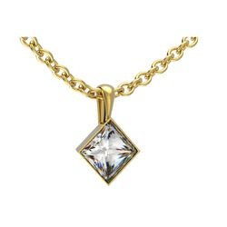 Anh�nger diamant Geschlossene Fassung, gedreht, Schlaufe